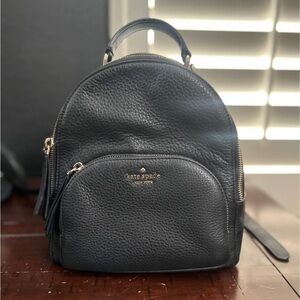 Kate Spade Black Textured Backpack